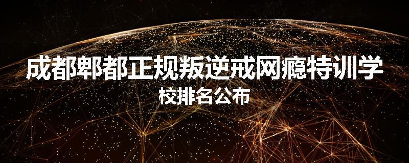成都郫都正规叛逆戒网瘾特训学校排名公布