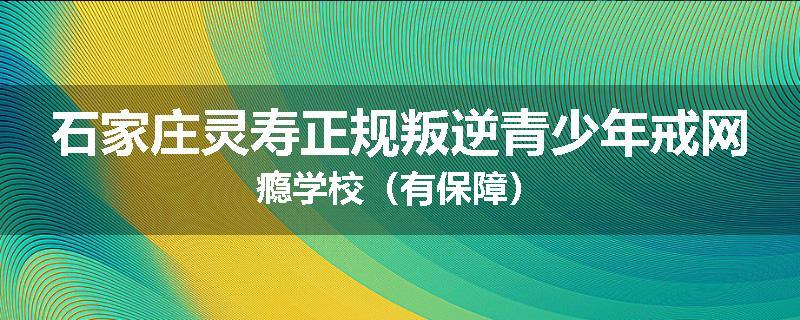 石家庄灵寿正规叛逆青少年戒网瘾学校（有保障）
