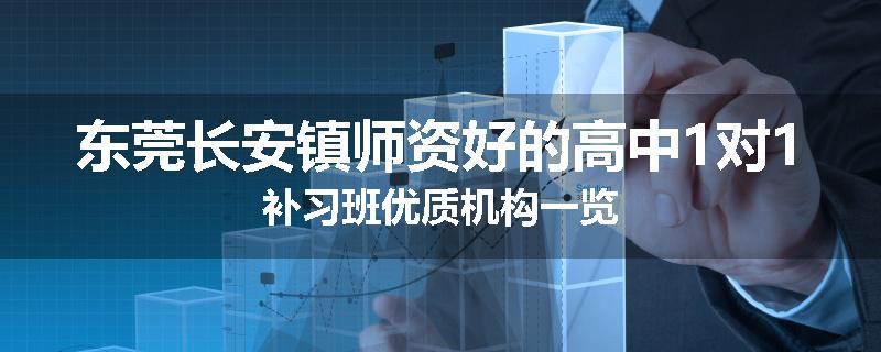 东莞长安镇师资好的高中1对1补习班优质机构一览