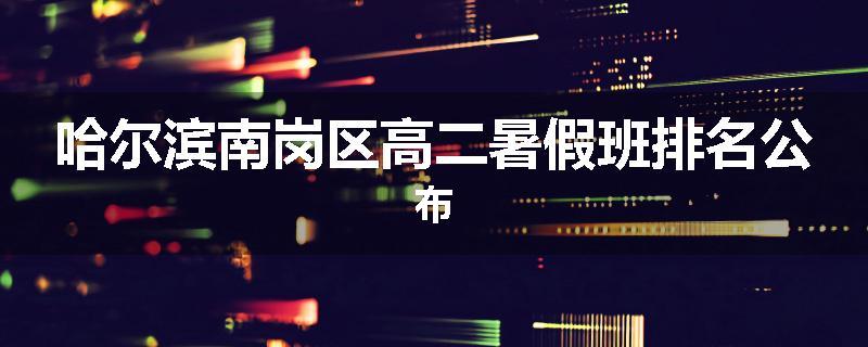 哈尔滨南岗区高二暑假班排名公布