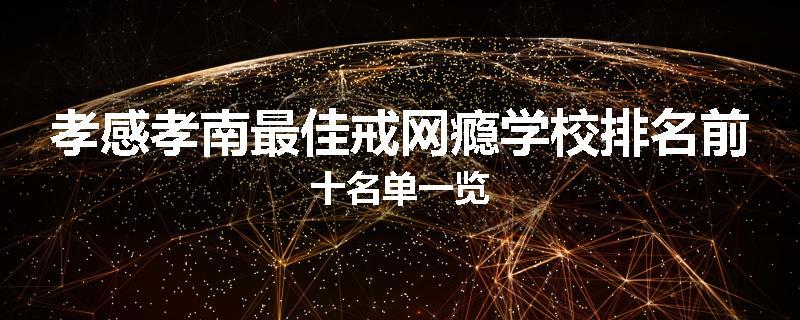 孝感孝南最佳戒网瘾学校排名前十名单一览