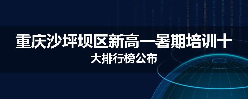重庆沙坪坝区新高一暑期培训十大排行榜公布