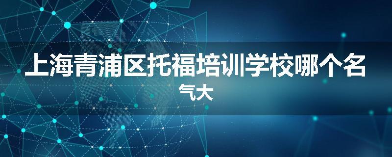 上海青浦区托福培训学校哪个名气大