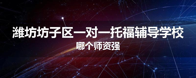 潍坊坊子区一对一托福辅导学校哪个师资强