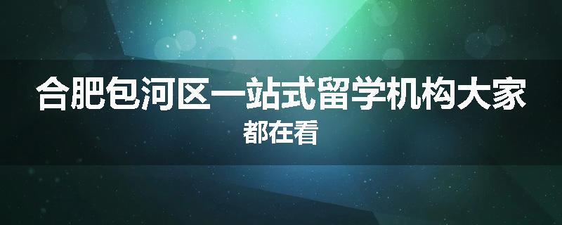 合肥包河区一站式留学机构大家都在看