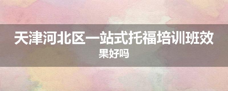 天津河北区一站式托福培训班效果好吗