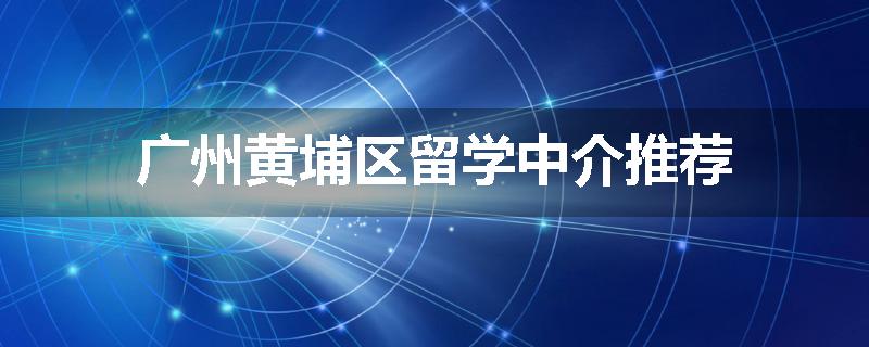 广州黄埔区留学中介推荐