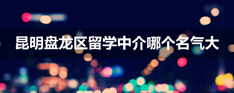 昆明盘龙区留学中介哪个名气大