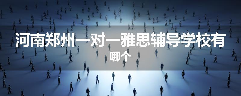 河南郑州一对一雅思辅导学校有哪个