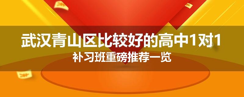 武汉青山区比较好的高中1对1补习班重磅推荐一览