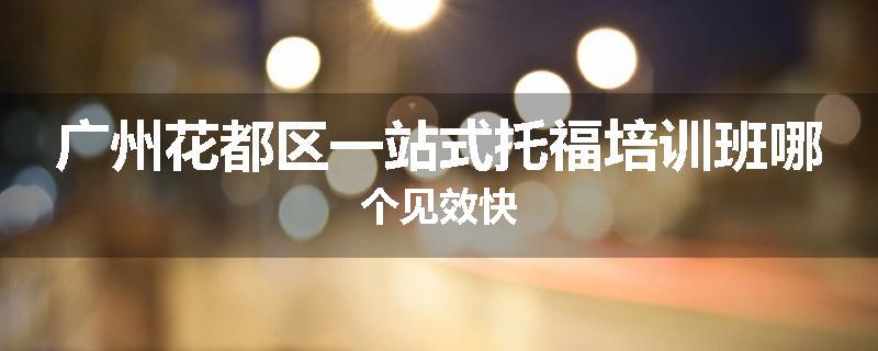 广州花都区一站式托福培训班哪个见效快