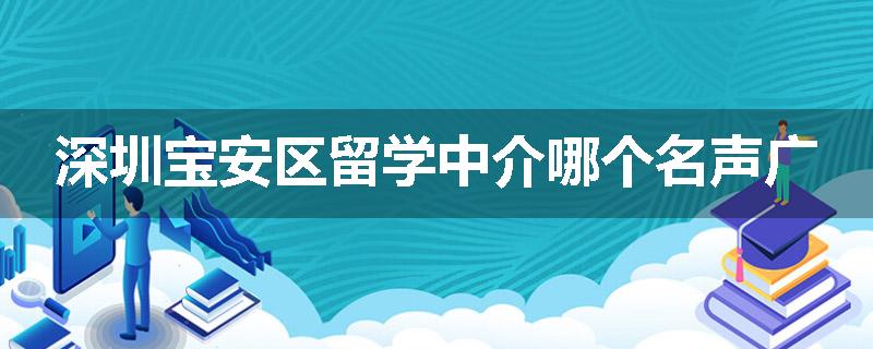 深圳宝安区留学中介哪个名声广