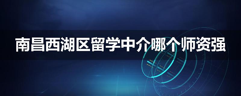 南昌西湖区留学中介哪个师资强