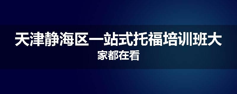 天津静海区一站式托福培训班大家都在看