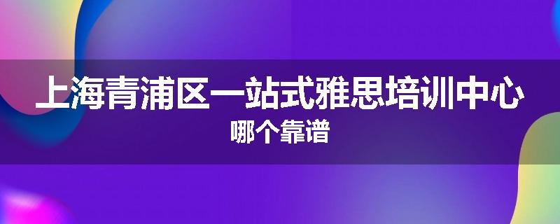 上海青浦区一站式雅思培训中心哪个靠谱
