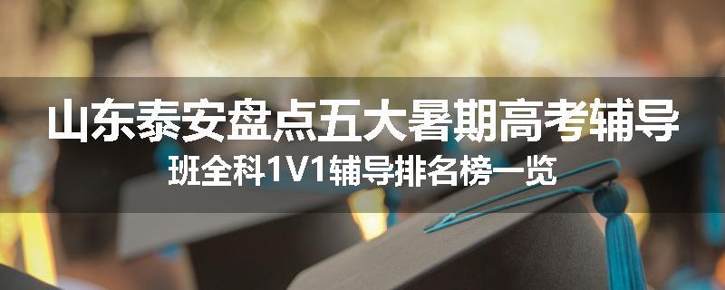 山东泰安盘点五大暑期高考辅导班全科1V1辅导排名榜一览