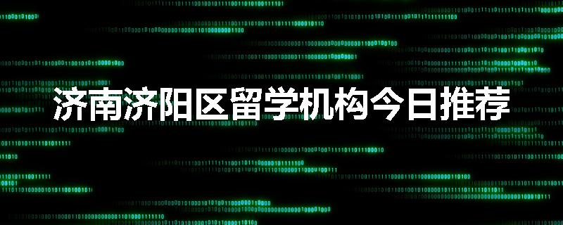 济南济阳区留学机构今日推荐