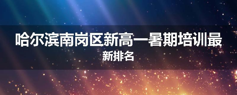 哈尔滨南岗区新高一暑期培训最新排名