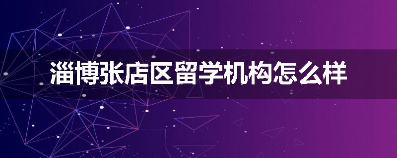 淄博张店区留学机构怎么样