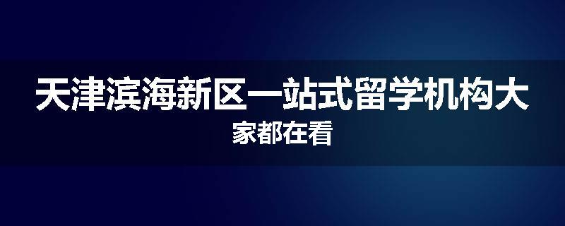 天津滨海新区一站式留学机构大家都在看