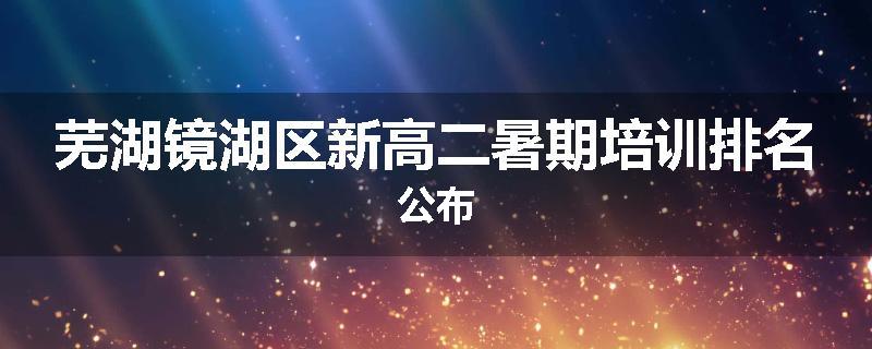芜湖镜湖区新高二暑期培训排名公布
