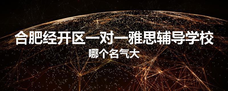 合肥经开区一对一雅思辅导学校哪个名气大