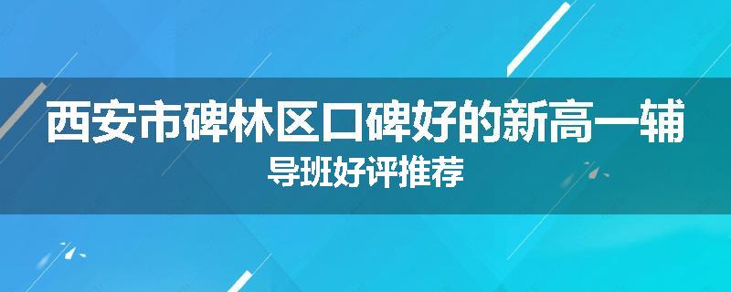西安市碑林区口碑好的新高一辅导班好评推荐