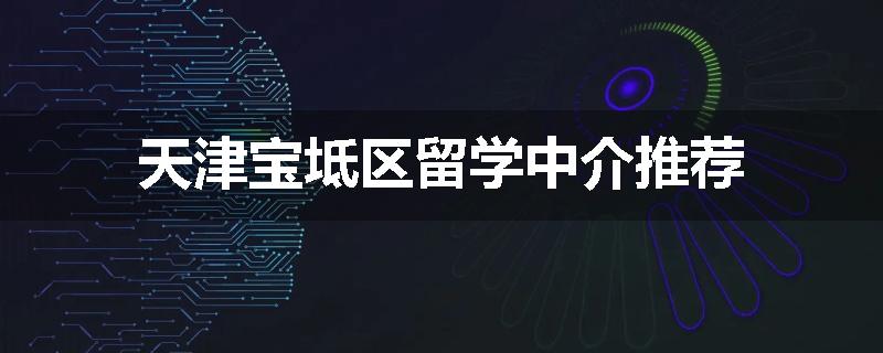 天津宝坻区留学中介推荐