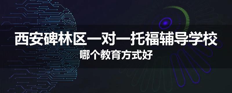 西安碑林区一对一托福辅导学校哪个教育方式好