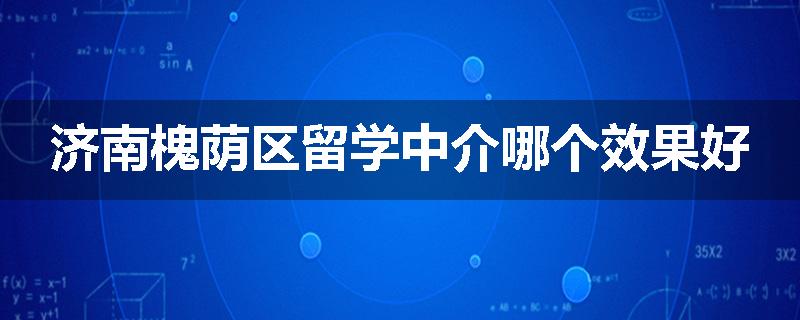 济南槐荫区留学中介哪个效果好