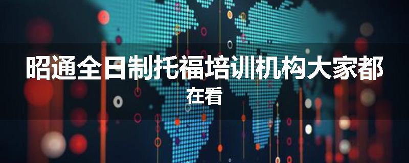 昭通全日制托福培训机构大家都在看