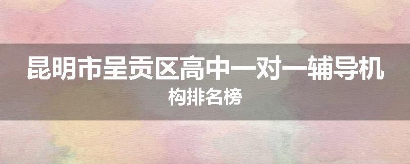 昆明市呈贡区高中一对一辅导机构排名榜