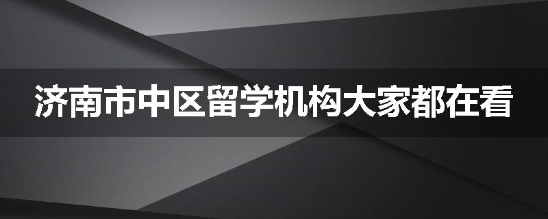 济南市中区留学机构大家都在看