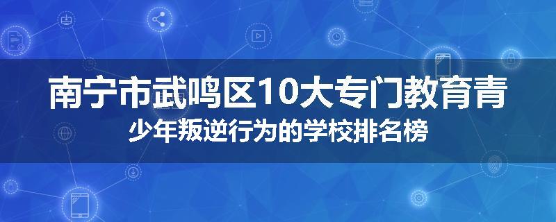 南宁市武鸣区10大专门教育青少年叛逆行为的学校排名榜