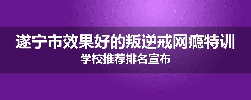 遂宁市效果好的叛逆戒网瘾特训学校推荐排名宣布