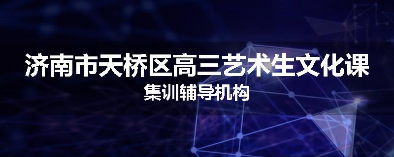 济南市天桥区高三艺术生文化课集训辅导机构