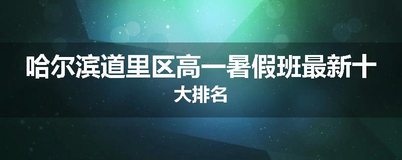 哈尔滨道里区高一暑假班最新十大排名