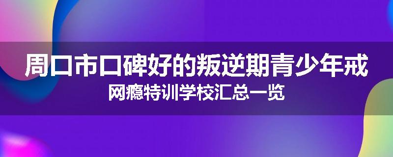 周口市口碑好的叛逆期青少年戒网瘾特训学校汇总一览