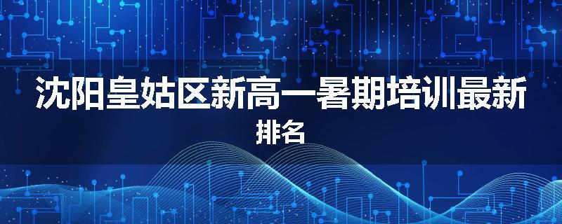 沈阳皇姑区新高一暑期培训最新排名