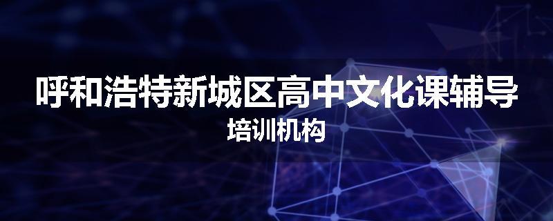 呼和浩特新城区高中文化课辅导培训机构