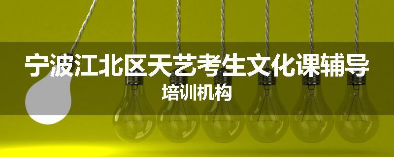 宁波江北区天艺考生文化课辅导培训机构