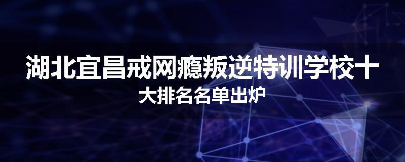 湖北宜昌戒网瘾叛逆特训学校十大排名名单出炉