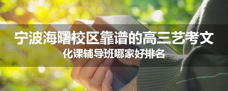 宁波海曙校区靠谱的高三艺考文化课辅导班哪家好排名