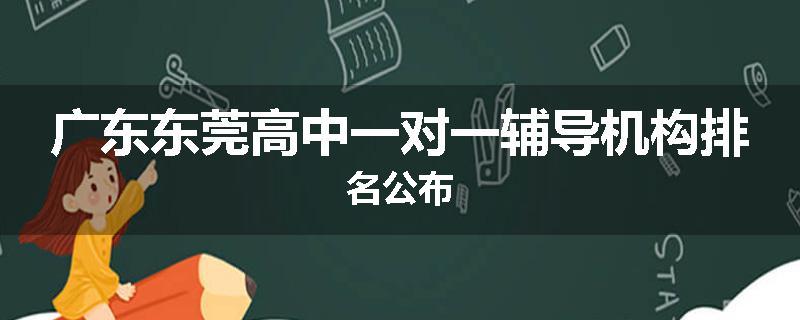 广东东莞高中一对一辅导机构排名公布