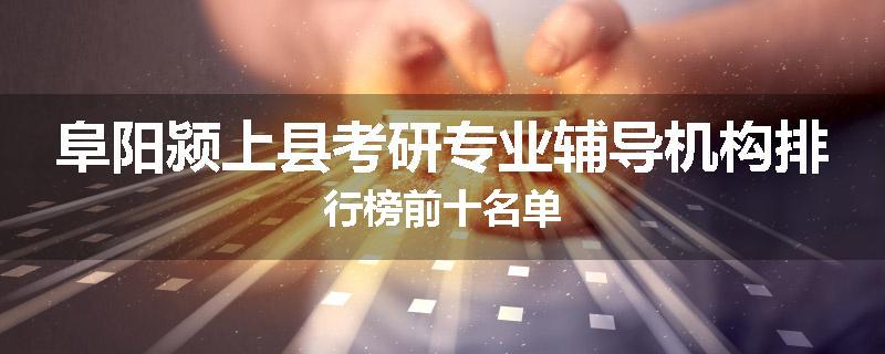 阜阳颍上县考研专业辅导机构排行榜前十名单