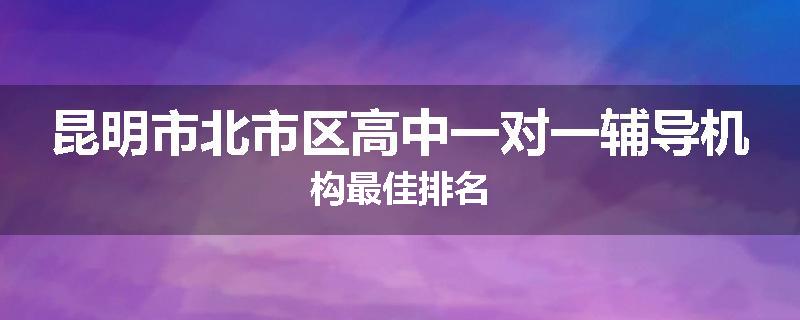 昆明市北市区高中一对一辅导机构最佳排名