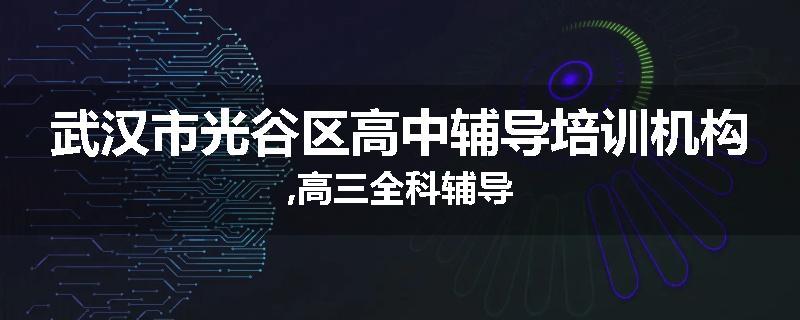 武汉市光谷区高中辅导培训机构,高三全科辅导