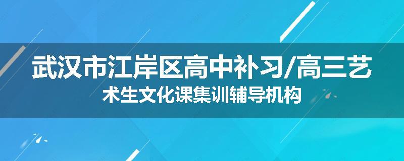 武汉市江岸区高中补习/高三艺术生文化课集训辅导机构