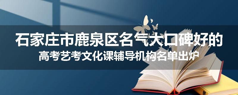 石家庄市鹿泉区名气大口碑好的高考艺考文化课辅导机构名单出炉
