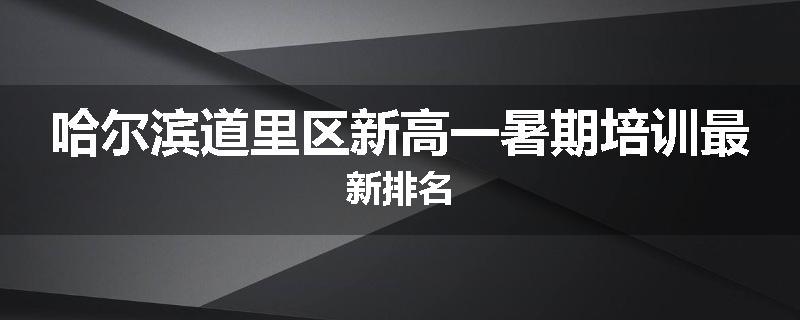 哈尔滨道里区新高一暑期培训最新排名